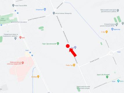 Билборд B в Киеве, 3x6  Братиславська вул., біля АЗС Glusco, в сторону супермаркету "Епіцентр", просп. Романа Шухевича (Генерала Ватутіна) схема