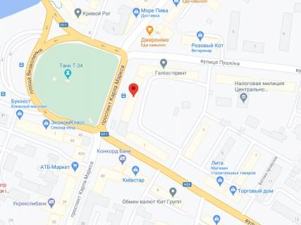 Видеоборд A в Кривом Роге Маркса пр., 48, аптека "Мед Сервіс", №Дн040, прайс за ролик 10 сек 1 вихід/5 хвилин, з 8:00-22:00. Розрахунок для інших параметрів трансляції уточнюйте у менеджера. - 301404 схема