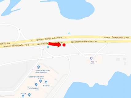 Prismatron, Prism A in Kyiv, 3x6  Suhevica av. (kolis. Vatutina av.), 2, bila TRC Sky Mall, pered AZS Okko, z centru - 170779 scheme