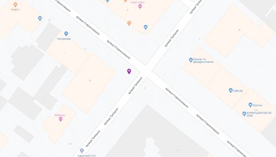 Бэклайт A в Днепр (Днепропетровск) вул. Троїцька (Червона), 10 - Старокозацька вул. (Комсомольська) схема