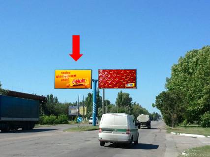 Білборд, Бігборд (Борд)   у Херсоні, 3x6  Бериславське шосе, роздільник, в центр, ліва Фото 1