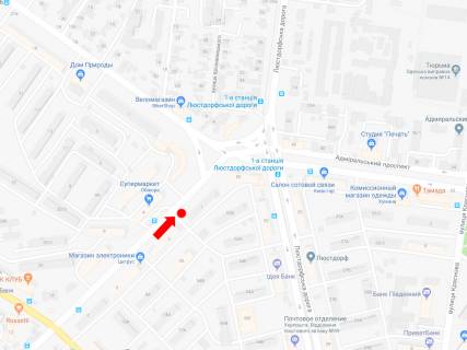 Билборд  в Одессе, 3x6  вул. Космонавтів, 1 схема