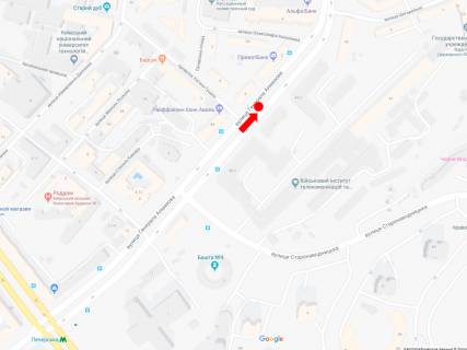 Скроллер A в Киеве, 1.8x1.2  Алмазова вул. (колиш. Кутузова вул.), 1, роздільник, в сторону пл. Слави - 470591 схема