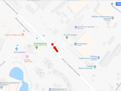 Билборд A в Киеве, 3x6  Корольова пр., 11, біля супермаркету "Сільпо", в бік просп. Леся Курбаса (50-річчя Жовтня) схема