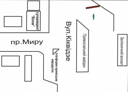 Призматрон, Призма  у Рівному, 3x6  Небесної Сотні вул. (колиш. Кіквідзе вул.) - Привокзальна пл., біля залізничного вокзалу, в центр - 428704 схема