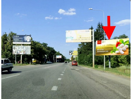 Білборд, Бігборд (Борд)  A у Високому, 3x6  Сімферопольське шосе, с. Високий, пост ДАІ, (6), в'їзд в місто Фото 1