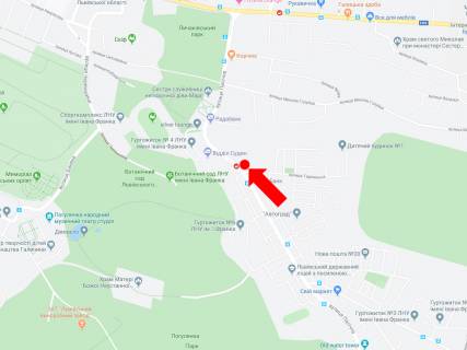 Ситилайт A в Львове, 1.8x1.2  Пасічна вул. 39 - вул. Таджицька, (зуп. "Таджицька"), в центр схема