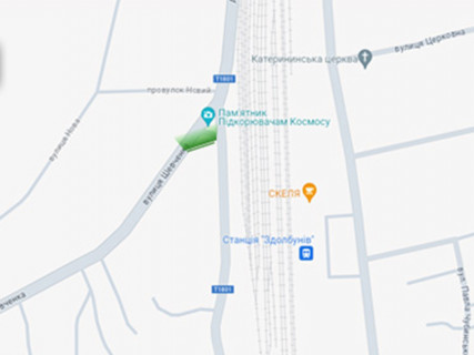 Билборд B в Здолбунове, 3x6  Шевченка вул., 9, правий схема
