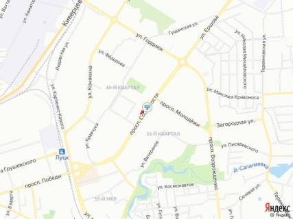 Билборд A в Луцке Соборності пр., 13, з центру схема