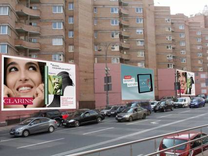 Брандмауэр A в Киеве, 10x27  Велика Васильківська вул. (Червоноармійська), 9/2, комплексне розміщення на 3-х під'їздах фото 1