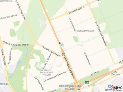 Бэклайт B в Киеве Братиславська вул., 26, ринок "Юність", в сторону ст.м. "Чернігівська" схема