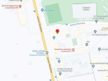Видеоборд A в Ровно Ювілейна вул., 15, аптека "Волиньфарм", прайс за ролик 10 сек 1 вихід/5 хвилин, на двосторонньому екрані, від 144 виходів на день. Розрахунок для інших параметрів трансляції уточнюйте у менеджера. - 301497 схема