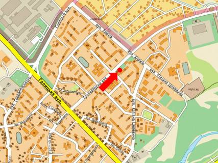 Билборд  в Ивано-Франковске, 3x6  Тролейбусна вул., 12, біля аптеки, з центру схема