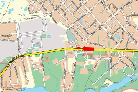 Билборд A в Житомире, 3x6  Чуднівська вул. (кол. Черняхівського вул.) , 100, біля Інженерно-Технологічного Інституту, на світлофорі схема