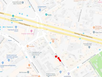 Ситилайт A в Киеве, 1.8x1.2  Саксаганського вул., 141, в сторону Галицька площа (Перемоги пл.) схема