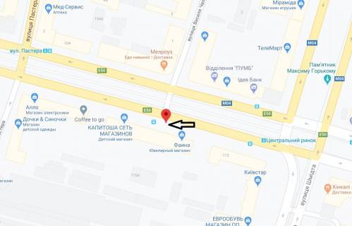 Ситилайт B в Днепр (Днепропетровск), 1.2х1.8  просп. Дмитра Яворницького (Карла Маркса), 115 схема