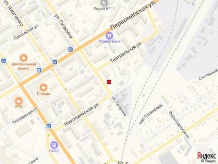 Билборд B в Кременчуге Гагаріна вул. - Театральна вул., 32/6, верхній схема