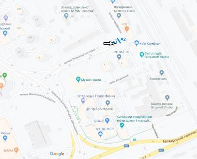 Билборд A в Киеве Всеволода Нестайка вул. (Олександра Мильчакова)., 4 - Челябінська вул., 2, навпроти схема