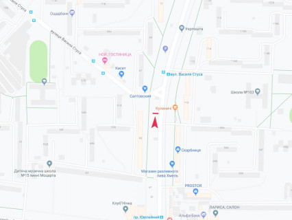Билборд B в Харькове, 3x6  Тракторобудівників пр., 65 - Стуса вул., з центру схема