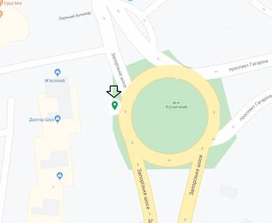 Бэклайт A в Днепр (Днепропетровск) Науки (Гагаріна) пр. - Запорізьке шосе, 4, біля ТРЦ "Дафі" схема