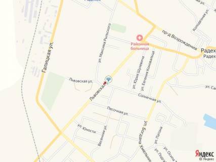 Billboard A in Radekhiv L'vivs'ka st., 31 - Sonacna st., vid m. L'viv scheme