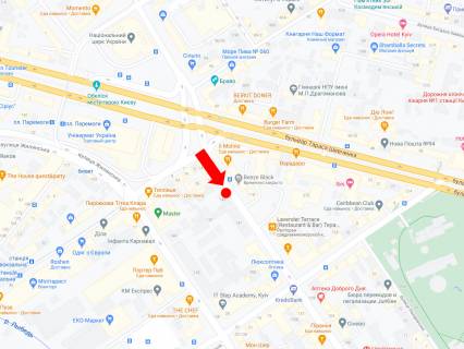 Citylight  in Kyiv, 1.8x1.2  Saksagans'kogo st. 143, v storonu st. Petluri scheme