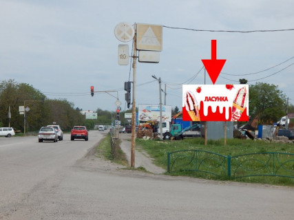 Білборд, Бігборд (Борд)  A у Високому, 3x6  Ощепкова вул. - 1-го Травня вул., с. Високий, біля повороту на ринок, в сторону Харкова Фото 1