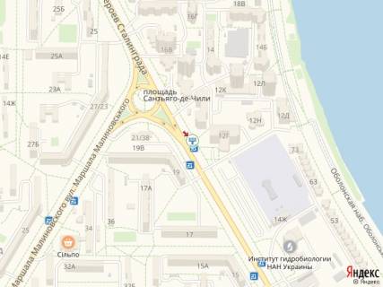 Билборд B в Киеве просп. Володимира Івасюка (Героїв Сталінграда)., 12Г - вул. Малиновського, біля супермаркета Сільпо, в бік пр. Бандери схема