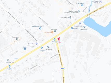 Билборд  в Шепетовке, 3x6  П'яскорського вул., виїзд із міста схема
