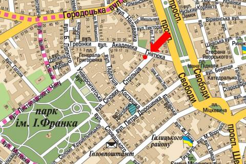 Ситилайт B в Львове, 1.8x1.2  Січових Стрільців вул., 2 схема