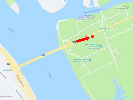 Призма A в Киеве, 3x6  Броварський пр., за мостом метро, ​​300 м ст. м. "Гідропарк", з центру - 180458 схема