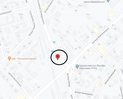 Билборд A в Ивано-Франковске, 3х6  Вовчинецька (Гагаріна)-Сагайдачного схема