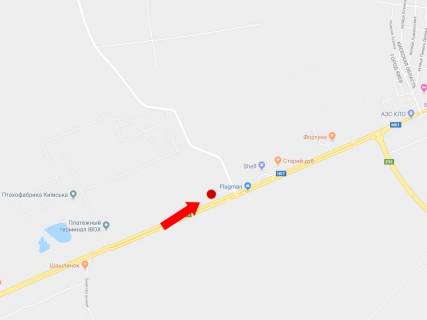 Билборд  в Киеве, 3x6  Броварський пр., біля магазину "Flagman", з центру схема