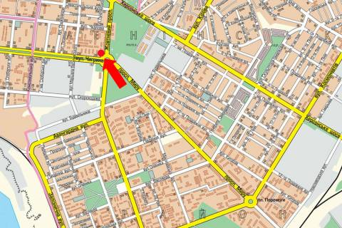 Билборд  в Николаеве, 3x6  Богоявленський пр. (кол. Жовтневий пр.) / Погранична вул. (кол. Чигрина вул.), кільце автовокзалу, біля супермаркетів "Велика Кишеня", "Технополіс", ліва схема