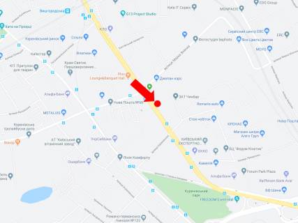 Билборд  в Киеве, 3x6  Скляренка вул., 5, в бік Бандери пр. (кол. Московський пр.) схема