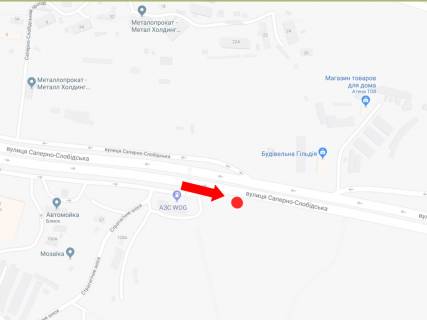 Призма A в Киеве, 3x6  Саперно-Слобідська вул., біля АЗС WOG, в сторону Південного мосту - 456088 схема