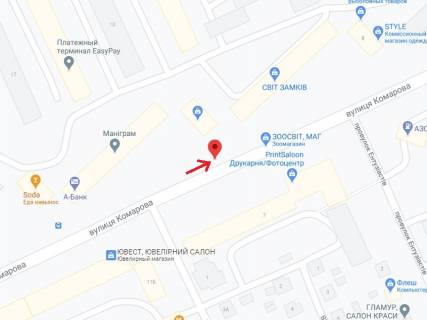 Скроллер B в Черновцах Сергія Скальда (Комарова) ул., 12 - 300154 схема