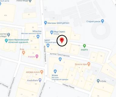 Билборд A в Ивано-Франковске, 3х6  Станіславська - Галицька верхній   центр схема