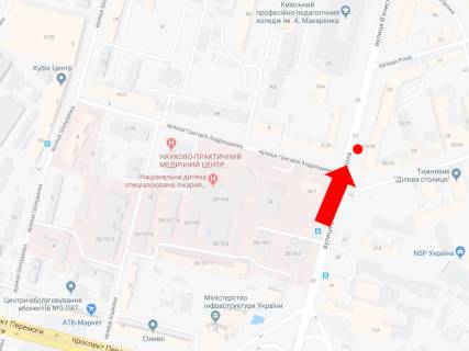 Видеоборд A в Киеве Чорновола вул., 33 / вул. Андрющенко, в сторону вул. Січових Стрільців (колиш. Артема вул.) - 196960 схема