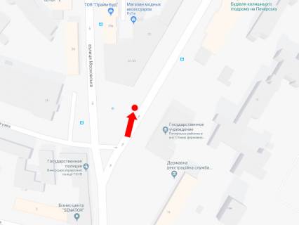 Ситилайт  в Киеве, 1.8x1.2  Омеляновича - Павленка вул. (колиш. Суворова), 15, біля кінотеатру "Зоряний", в сторону пл. Слави схема
