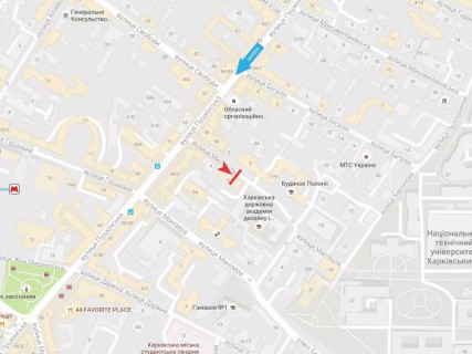 Ситилайт B в Харькове, 1.8x1.2  Мистецтв (Червонопрапорна) вул., 6 схема