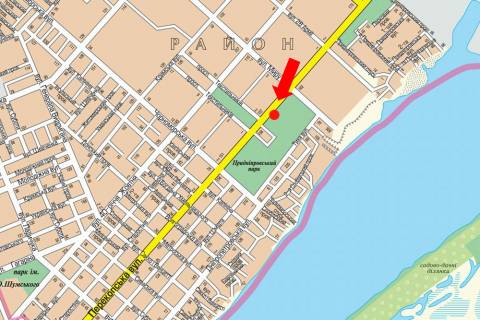 Билборд B в Херсоне, 3x6  Перекопська вул. / Текстильників пр., біля парку "Придніпровський" (флажок) схема