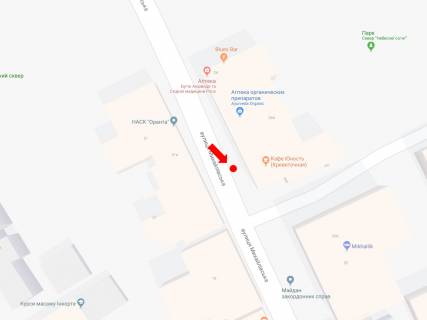 Ситилайт B в Киеве, 1.8x1.2  Михайлівська вул., 24а, в сторону Майдану Незалежності схема
