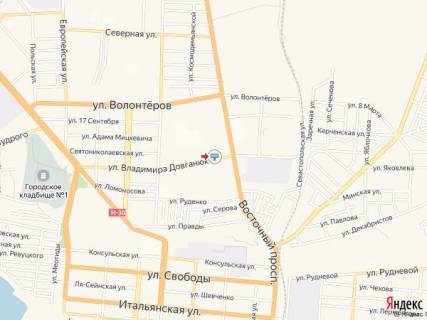 Білборд, Бігборд (Борд)  A у Бердянську Довганюка ул., 103, напротив схема