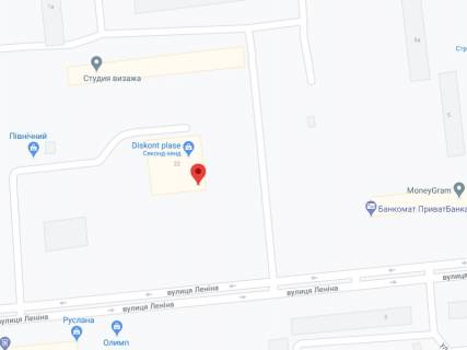 Видеоборд A в Першотравенске Шахтарської Слави вул., 22, аптека "Мед Сервіс", №Дп058, прайс за ролик 10 сек 1 вихід/5 хвилин, з 8:00-22:00. Розрахунок для інших параметрів трансляції уточнюйте у менеджера. - 301223 схема