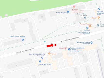 Нестандарт  в Львове, 2x3.7  Мазепи вул., 22 (зуп. "Лікарня швидкої допомоги"), в бік вул. Миколайчука схема