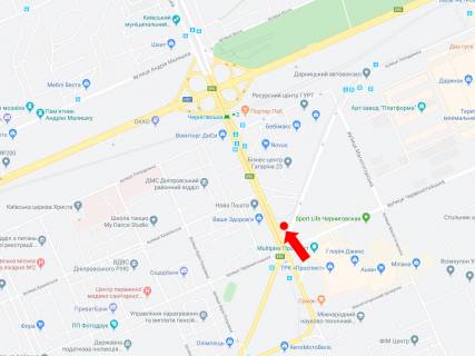 Prismatron, Prism A in Kyiv Hotkevica st. - av. Gagarina, vozle TRC "Prospekt", supermarketa "Asan", na svetofore, v storonu st.m. "Cernigovskaa" - 215127 scheme