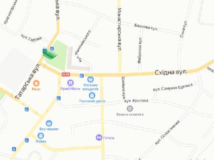 Билборд B в Остроге, 6х3м  м. Острог,  вул. Татарська, навпроти буд. №2 схема