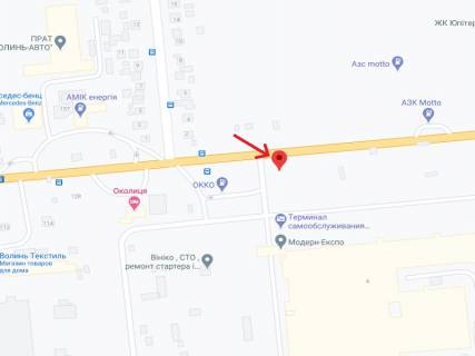 Білборд, Бігборд (Борд)  A у Луцьку Рівненська вул., 4 - Устилузької вул. схема