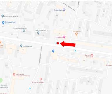 Ситилайт  в Львове, 1.8x1.2  Великого В. вул., 50, зуп. "Боткіна", в сторону вул. Кульпарківської схема
